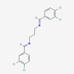 molecular formula C17H14Cl4N2 B1660091 (E,E)-N,N'-(Propane-1,3-diyl)bis[1-(3,4-dichlorophenyl)methanimine] CAS No. 7151-72-6