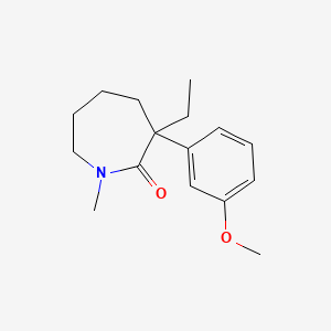 B1660100 3-Ethylhexahydro-3-(3-methoxyphenyl)-1-methyl-2H-azepin-2-one CAS No. 71556-72-4