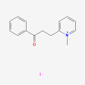 Pyridinium, 1-methyl-2-(3-oxo-3-phenylpropyl)-, iodide