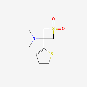 N,N-dimethyl-1,1-dioxo-3-thiophen-2-ylthietan-3-amine