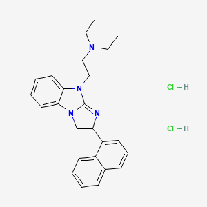 9H-Imidazo(1,2-a)benzimidazole, 9-(2-(diethylamino)ethyl)-2-(1-naphthyl)-, dihydrochloride