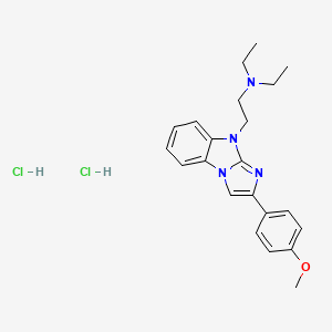 9H-Imidazo(1,2-a)benzimidazole, 9-(2-(diethylamino)ethyl)-2-(p-methoxyphenyl)-, dihydrochloride