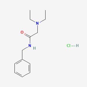 molecular formula C13H21ClN2O B1660147 Acetamide, N-benzyl-2-(diethylamino)-, hydrochloride CAS No. 72336-04-0