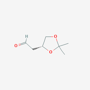 molecular formula C7H12O3 B1660154 2-[(4R)-2,2-Dimethyl-1,3-dioxolan-4-YL]acetaldehyde CAS No. 72496-37-8