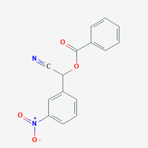 molecular formula C15H10N2O4 B1660158 Cyano(3-nitrophenyl)methyl benzoate CAS No. 7252-27-9