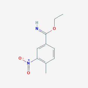 molecular formula C10H12N2O3 B1660181 Ethyl 4-methyl-3-nitrobenzene-1-carboximidate CAS No. 727974-30-3