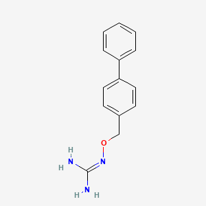molecular formula C14H15N3O B1660187 ((p-Phenylbenzyl)oxy)guanidine CAS No. 729-20-4