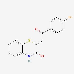 molecular formula C16H12BrNO2S B1660233 2H-1,4-Benzothiazin-3(4H)-one, 2-[2-(4-bromophenyl)-2-oxoethyl]- CAS No. 735322-82-4