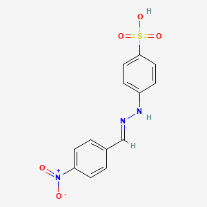 4-[(2E)-2-[(4-Nitrophenyl)methylidene]hydrazinyl]benzenesulfonic acid