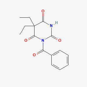 2,4,6(1H,3H,5H)-Pyrimidinetrione, 1-benzoyl-5,5-diethyl-