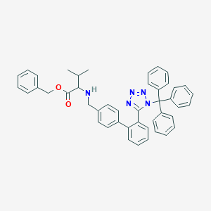 molecular formula C45H41N5O2 B166024 Benzyl N-[(2'-(Trityltetrazol-5-yl-1,1'-biphenyl-4-yl]-methyl-2-amino-3-methylbutanoate CAS No. 137864-45-0