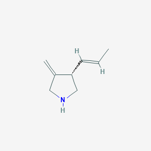 molecular formula C8H13N B166030 (4S)-3-Methylene-4-[(1E)-1-propen-1-yl]pyrrolidine CAS No. 133117-03-0