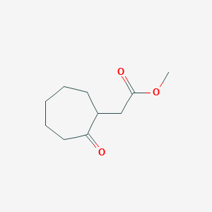 molecular formula C10H16O3 B1660352 Cycloheptaneacetic acid, 2-oxo-, methyl ester CAS No. 75032-18-7