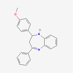 1H-1,5-Benzodiazepine, 2,3-dihydro-2-(4-methoxyphenyl)-4-phenyl-