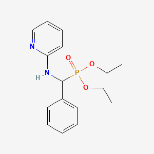 molecular formula C16H21N2O3P B1660376 N-[diethoxyphosphoryl(phenyl)methyl]pyridin-2-amine CAS No. 75333-92-5