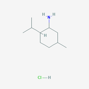 molecular formula C10H22ClN B1660377 5-Methyl-2-propan-2-ylcyclohexan-1-amine;hydrochloride CAS No. 75410-33-2