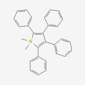molecular formula C30H26Si B1660421 1,1-Dimethyl-2,3,4,5-tetraphenylsilole CAS No. 7641-40-9
