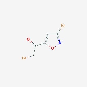 molecular formula C5H3Br2NO2 B1660434 3-Bromo-5-(bromoacetyl)isoxazole CAS No. 76596-54-8