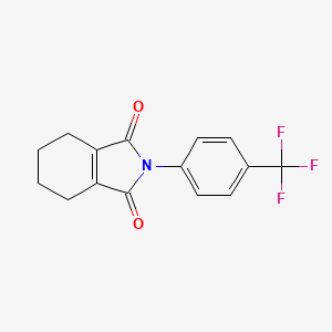molecular formula C15H12F3NO2 B1660451 1H-Isoindole-1,3(2H)-dione, 4,5,6,7-tetrahydro-2-(4-(trifluoromethyl)phenyl)- CAS No. 76995-55-6