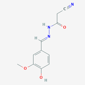 molecular formula C11H11N3O3 B1660452 Cyanoacetic acid (4-hydroxy-3-methoxybenzylidene)hydrazide CAS No. 7702-33-2