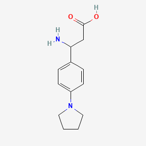 3-Amino-3-(4-(pyrrolidin-1-yl)phenyl)propanoic acid