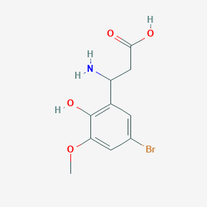 3-Amino-3-(5-bromo-2-hydroxy-3-methoxyphenyl)propanoic acid