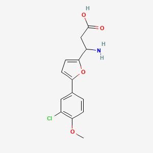 3-Amino-3-(5-(3-chloro-4-methoxyphenyl)furan-2-yl)propanoic acid