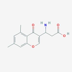 3-Amino-3-(5,7-dimethyl-4-oxo-4H-1-benzopyran-3-yl)propanoic acid