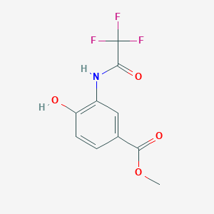 molecular formula C10H8F3NO4 B1660494 Methyl 4-hydroxy-3-[(trifluoroacetyl)amino]benzoate CAS No. 774213-80-8