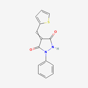 3,5-Pyrazolidinedione, 1-phenyl-4-(2-thienylmethylene)-