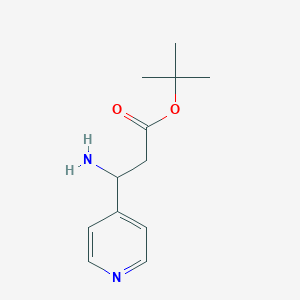 molecular formula C12H18N2O2 B1660510 tert-butyl 3-amino-3-(pyridin-4-yl)propanoate CAS No. 77742-24-6