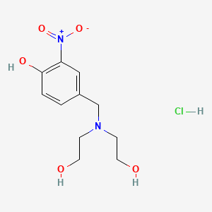 Phenol, 4-((bis(2-hydroxyethyl)amino)methyl)-2-nitro-, hydrochloride