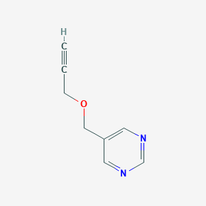 molecular formula C8H8N2O B166053 5-[(2-Propyn-1-yloxy)methyl]pyrimidine CAS No. 126230-78-2