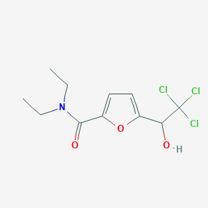 molecular formula C11H14Cl3NO3 B1660545 2-Furancarboxamide, N,N-diethyl-5-(2,2,2-trichloro-1-hydroxyethyl)- CAS No. 78450-55-2