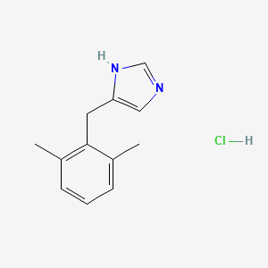 molecular formula C12H15ClN2 B1660561 1H-Imidazole, 4-((2,6-dimethylphenyl)methyl)-, monohydrochloride CAS No. 78892-45-2