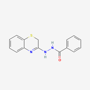 molecular formula C15H13N3OS B1660564 Benzoic acid, 2-(2H-1,4-benzothiazin-3-yl)hydrazide CAS No. 78959-08-7