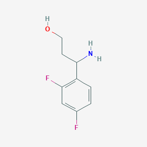 molecular formula C9H11F2NO B1660568 3-Amino-3-(2,4-difluorophenyl)propan-1-ol CAS No. 790227-20-2