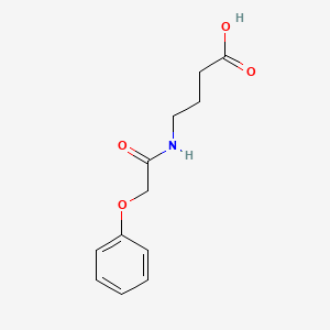 molecular formula C12H15NO4 B1660573 Butanoic acid, 4-[(phenoxyacetyl)amino]- CAS No. 79133-24-7