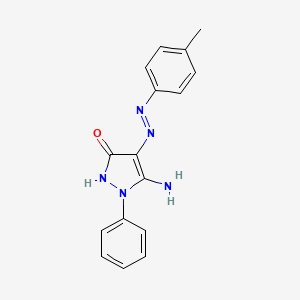 5-Imino-4-[(4-methylphenyl)hydrazinylidene]-1-phenylpyrazolidin-3-one