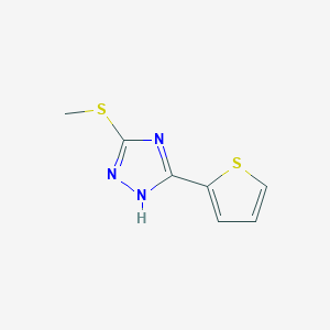 molecular formula C7H7N3S2 B1660588 3-methylsulfanyl-5-thiophen-2-yl-1H-1,2,4-triazole CAS No. 79388-72-0