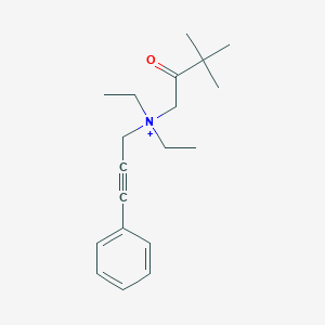 N-(3,3-dimethyl-2-oxobutyl)-N,N-diethyl-3-phenylprop-2-yn-1-aminium