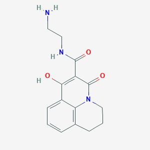molecular formula C15H17N3O3 B1660603 N-(2-Aminoethyl)-4-hydroxy-2-oxo-1-azatricyclo[7.3.1.05,13]trideca-3,5,7,9(13)-tetraene-3-carboxamide CAS No. 797809-14-4