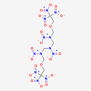 molecular formula C8H12N12O20 B1660623 N,N,N-Trinitrobis((((2,2,2-trinitroethoxy)methyl)amino)methyl)amine CAS No. 80308-90-3