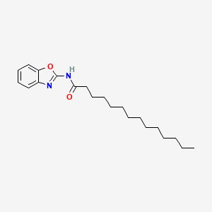 B1660628 N-(1,3-Benzoxazol-2-YL)tetradecanamide CAS No. 805323-96-0