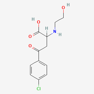 molecular formula C12H14ClNO4 B1660629 4-Chloro-alpha-((2-hydroxyethyl)amino)-gamma-oxobenzenebutanoic acid CAS No. 80551-94-6