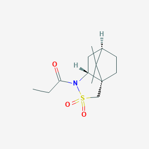 molecular formula C13H21NO3S B166063 N-丙酰基-(2R)-冰片-10,2-磺酰胺 CAS No. 125664-95-1