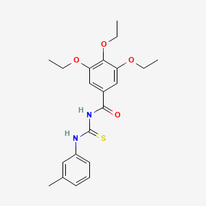 molecular formula C21H26N2O4S B1660631 3,4,5-triethoxy-N-[(3-methylphenyl)carbamothioyl]benzamide CAS No. 80617-47-6