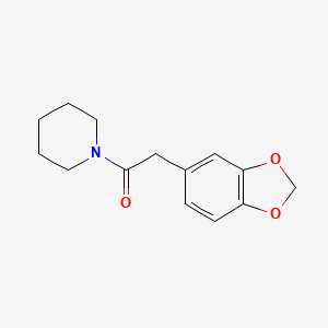 molecular formula C14H17NO3 B1660635 2-(Benzo[d][1,3]dioxol-5-yl)-1-(piperidin-1-yl)ethanone CAS No. 80645-15-4