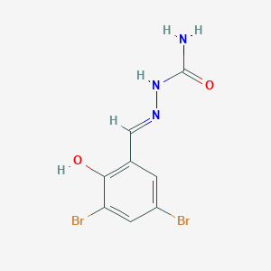 molecular formula C8H7Br2N3O2 B1660639 Hydrazinecarboxamide, 2-[(3,5-dibromo-2-hydroxyphenyl)methylene]- CAS No. 80691-86-7