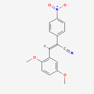 molecular formula C17H14N2O4 B1660643 3-(2,5-Dimethoxyphenyl)-2-(4-(hydroxy(oxido)amino)phenyl)acrylonitrile CAS No. 80777-97-5
